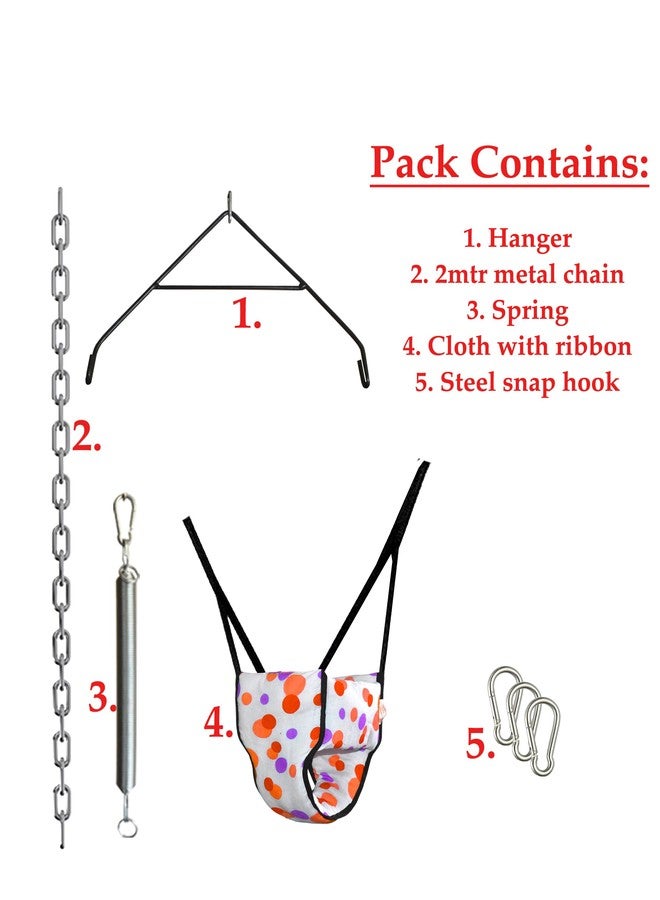 Vparents 2 in 1 Toddler Jumper Cum Baby Walking Harness Function, Fun Activity for 6-12 Months Infant Preemiee (Orange) - Image 2